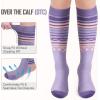 OutdoorMaster Merino Wool Ski Socks for Men & Women, Unisex Thermal Winter Warm Snowboarding Socks for Cold Weather(Purple Pink)