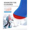 OutdoorMaster Merino Wool Ski Socks for Men & Women, Unisex Thermal Winter Warm Snowboarding Socks for Cold Weather(Vibrant Blue)