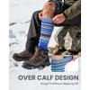 OutdoorMaster Merino Wool Ski Socks for Men & Women, Unisex Thermal Winter Warm Snowboarding Socks for Cold Weather(Vibrant Blue)