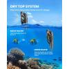 OutdoorMaster Mobula Snorkeling Gear for Adults,Mask Fins Snorkel Set with Panoramic View Anti-Fog, Dry Top Scuba Gear for Swimming Snorkeling Diving(Grey Black)
