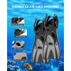 OutdoorMaster Mobula Snorkeling Gear for Adults,Mask Fins Snorkel Set with Panoramic View Anti-Fog, Dry Top Scuba Gear for Swimming Snorkeling Diving(Grey Black)