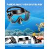 OutdoorMaster Mobula Snorkeling Gear for Adults,Mask Fins Snorkel Set with Panoramic View Anti-Fog, Dry Top Scuba Gear for Swimming Snorkeling Diving(Grey Black)