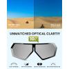 OutdoorMaster Seagull Dirt Bike Goggles, Motorcycle Goggles, Foldable ATV Goggles for Men Women Youth(Blp-vlt 10% Silver)