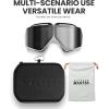 OutdoorMaster Seagull Dirt Bike Goggles, Motorcycle Goggles, Foldable ATV Goggles for Men Women Youth(Blp-vlt 10% Silver)