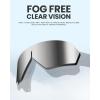 OutdoorMaster Seagull Dirt Bike Goggles, Motorcycle Goggles, Foldable ATV Goggles for Men Women Youth(Wtg-vlt 10% Silver)