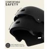 OutdoorMaster Skateboard Cycling Helmet – Two Removable Liners Ventilation Multi-Sport Scooter Roller Skate Inline Skating Rollerblading for Kids, Youth & Adults(Black)