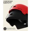 OutdoorMaster Skateboard Cycling Helmet – Two Removable Liners Ventilation Multi-Sport Scooter Roller Skate Inline Skating Rollerblading for Kids, Youth & Adults(Red)