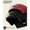 OutdoorMaster Skateboard Cycling Helmet – Two Removable Liners Ventilation Multi-Sport Scooter Roller Skate Inline Skating Rollerblading for Kids, Youth & Adults(Black Red Gradient)