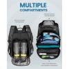 OutdoorMaster Ski Boot Bag, 65L Waterproof Ski Snowboard Boots Shoulder Pad Skiing Backpack for Helmets, Goggles Men & Women(Dark Black)