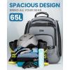 OutdoorMaster Ski Boot Bag, 65L Waterproof Ski Snowboard Boots Shoulder Pad Skiing Backpack for Helmets, Goggles Men & Women(Silver Gray)
