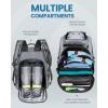 OutdoorMaster Ski Boot Bag, 65L Waterproof Ski Snowboard Boots Shoulder Pad Skiing Backpack for Helmets, Goggles Men & Women(Silver Gray)