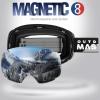 OutdoorMaster Ski Goggles PRO – Frameless, Interchangeable Lens 100% UV400 Protection Snow Goggles for Men & Women(A0-blackframe Revosilverlens Vlt10%)