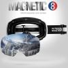 OutdoorMaster Ski Goggles PRO – Frameless, Interchangeable Lens 100% UV400 Protection Snow Goggles for Men & Women(A11-whiteframe Revosilverlens Vlt10%)