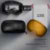 OutdoorMaster Ski Goggles PRO – Frameless, Interchangeable Lens 100% UV400 Protection Snow Goggles for Men & Women(A2-blackframe Orangelens Vlt65%)