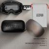 OutdoorMaster Ski Goggles PRO – Frameless, Interchangeable Lens 100% UV400 Protection Snow Goggles for Men & Women(Blackframe Orangerevosilverlens Vlt24%)