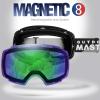 OutdoorMaster Ski Goggles PRO – Frameless, Interchangeable Lens 100% UV400 Protection Snow Goggles for Men & Women(Blackframe Revogreenlens Vlt32%)