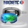 OutdoorMaster Ski Goggles PRO – Frameless, Interchangeable Lens 100% UV400 Protection Snow Goggles for Men & Women(Greyframe Revogreenlens Vlt18%)