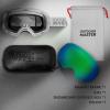 OutdoorMaster Ski Goggles PRO – Frameless, Interchangeable Lens 100% UV400 Protection Snow Goggles for Men & Women(Greyframe Revogreenlens Vlt18%)
