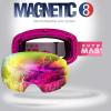 OutdoorMaster Ski Goggles PRO – Frameless, Interchangeable Lens 100% UV400 Protection Snow Goggles for Men & Women(Pinkframe Revopinklens Vlt17%)