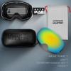 OutdoorMaster Ski Goggles PRO – Frameless, Interchangeable Lens 100% UV400 Protection Snow Goggles for Men & Women(Whiteframe Revogoldlens Vlt13%)