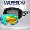 OutdoorMaster Ski Goggles PRO – Frameless, Interchangeable Lens 100% UV400 Protection Snow Goggles for Men & Women(Whiteframe Revogoldlens Vlt13%)