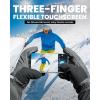 OutdoorMaster Ski Snow Gloves for Women & Men, 3M Thinsulate Waterproof Snowboard Gloves for Winter Warm Windproof Snowmobile with Double-Pocket(Black+White)