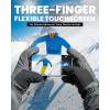 OutdoorMaster Ski Snow Gloves for Women & Men, 3M Thinsulate Waterproof Snowboard Gloves for Winter Warm Windproof Snowmobile with Double-Pocket(Black+Gray)