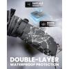 OutdoorMaster Ski Snow Mittens for Women & Men, Thermal Snowboard Ski Gloves Screen Touch, Warm Winter Anti-Slip Waterproof with Double-Pocket for Cold Weather Sports, Skiing, Snowboarding(Black)