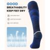 OutdoorMaster Ski Socks, 2-Pair Pack Skiing and Snowboarding Thermal Socks for Men with Non-Slip Cuff Design(Dark Blue)