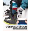 OutdoorMaster Ski Socks, 2-Pair Pack Skiing and Snowboarding Thermal Socks for Men with Non-Slip Cuff Design(Grey Blue)