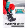 OutdoorMaster Ski Socks, 2-Pair Pack Skiing and Snowboarding Thermal Socks for Women, Over The Calf Non-Slip Cuff(Forest Green)