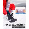 OutdoorMaster Ski Socks, 2-Pair Pack Skiing and Snowboarding Thermal Socks for Women, Over The Calf Non-Slip Cuff(Lavender)