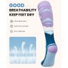 OutdoorMaster Ski Socks, 2-Pair Pack Skiing and Snowboarding Thermal Socks for Women, Over The Calf Non-Slip Cuff(Lavender)