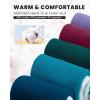 OutdoorMaster Ski Socks, 2-Pair Pack Skiing and Snowboarding Thermal Socks for Women, Over The Calf Non-Slip Cuff(Ocean Blue)