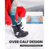 OutdoorMaster Ski Socks, 2-Pair Pack Skiing and Snowboarding Thermal Socks for Women, Over The Calf Non-Slip Cuff(Ocean Blue)