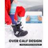 OutdoorMaster Ski Socks, 2-Pair Pack Skiing and Snowboarding Thermal Socks for Women, Over The Calf Non-Slip Cuff(Violet Mountain)