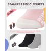 OutdoorMaster Ski Socks, Snowboarding Socks for Boys & Girls, Thermal Winter Warm & Breathable, Over The Calf Non-Slip Cuff(A -Pink Gray+purple)
