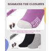 OutdoorMaster Ski Socks, Snowboarding Socks for Boys & Girls, Thermal Winter Warm & Breathable, Over The Calf Non-Slip Cuff(A -Purple+gray)