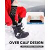 OutdoorMaster Ski Socks, Snowboarding Socks for Men & Women, Thermal Winter Warm & Breathable, Over The Calf Non-Slip Cuff(A-black)