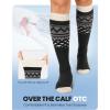 OutdoorMaster Ski Socks, Snowboarding Socks for Men & Women, Thermal Winter Warm & Breathable, Over The Calf Non-Slip Cuff(A-black+gray+blue)
