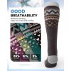 OutdoorMaster Ski Socks, Snowboarding Socks for Men & Women, Thermal Winter Warm & Breathable, Over The Calf Non-Slip Cuff(A-black+gray+blue+green)
