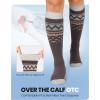 OutdoorMaster Ski Socks, Snowboarding Socks for Men & Women, Thermal Winter Warm & Breathable, Over The Calf Non-Slip Cuff(A-black+gray+green)