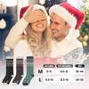 OutdoorMaster Ski Socks, Snowboarding Socks for Men & Women, Thermal Winter Warm & Breathable, Over The Calf Non-Slip Cuff(A-black+gray+green)