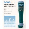 OutdoorMaster Ski Socks, Snowboarding Socks for Men & Women, Thermal Winter Warm & Breathable, Over The Calf Non-Slip Cuff(A-blue)