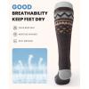 OutdoorMaster Ski Socks, Snowboarding Socks for Men & Women, Thermal Winter Warm & Breathable, Over The Calf Non-Slip Cuff(A-gray)