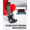 OutdoorMaster Ski Socks, Snowboarding Socks for Men & Women, Thermal Winter Warm & Breathable, Over The Calf Non-Slip Cuff(A-green)