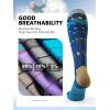 OutdoorMaster Ski Socks, Snowboarding Socks for Men & Women, Thermal Winter Warm & Breathable, Over The Calf Non-Slip Cuff(Blue)
