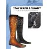 OutdoorMaster Ski Socks, Snowboarding Socks for Men & Women, Thermal Winter Warm & Breathable, Over The Calf Non-Slip Cuff(Gray)