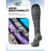 OutdoorMaster Ski Socks, Snowboarding Socks for Men & Women, Thermal Winter Warm & Breathable, Over The Calf Non-Slip Cuff(Gray)