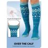 OutdoorMaster Ski Socks, Snowboarding Socks for Men & Women, Thermal Winter Warm & Breathable, Over The Calf Non-Slip Cuff(Green)
